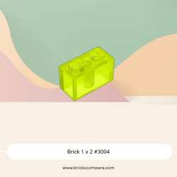 Brick 1 x 2 #3004 - 311-Trans-Bright Green
