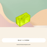 Brick 1 x 2 #3004 - 311-Trans-Bright Green