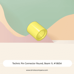 Technic Pin Connector Round, Beam 1L #18654 - 226-Bright Light Yellow