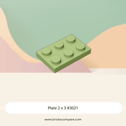 Plate 2 x 3 #3021 - 330-Olive Green