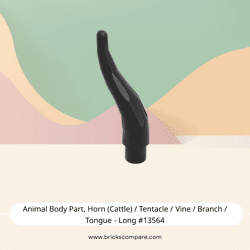 Animal Body Part, Horn (Cattle) / Tentacle / Vine / Branch / Tongue - Long #13564 - 26-Black