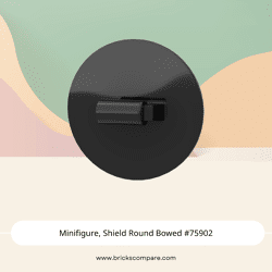 Minifigure, Shield Round Bowed #75902 - 26-Black