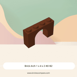 Brick Arch 1 x 4 x 2 #6182 - 192-Reddish Brown