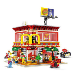 SEMBO SD6901 Mini Street View: Four-in-one McDonald's flagship store Lights Street View
