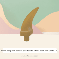 Animal Body Part, Barb / Claw / Tooth / Talon / Horn, Medium #87747 - 297-Pearl Gold