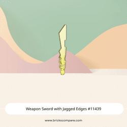 Weapon Sword with Jagged Edges #11439 - 44-Trans-Yellow