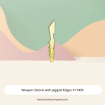 Weapon Sword with Jagged Edges #11439 - 44-Trans-Yellow