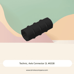 Technic, Axle Connector 2L #6538  - 26-Black