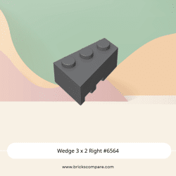 Wedge 3 x 2 Right #6564 - 199-Dark Bluish Gray