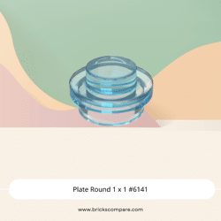 Plate Round 1 x 1 #6141 - 42-Trans-Light Blue