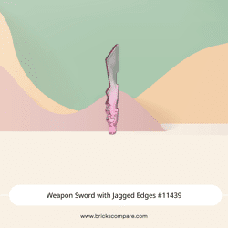 Weapon Sword with Jagged Edges #11439 - 113-Trans-Dark Pink