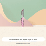 Weapon Sword with Jagged Edges #11439 - 113-Trans-Dark Pink