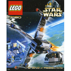 Lego 7180 B-Wing Fighter and Rebel Control Center