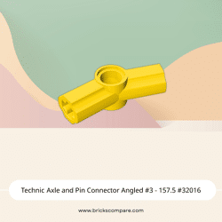 Technic Axle and Pin Connector Angled #3 - 157.5 #32016 - 24-Yellow