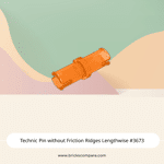 Technic Pin without Friction Ridges Lengthwise #3673 - 182-Trans-Orange