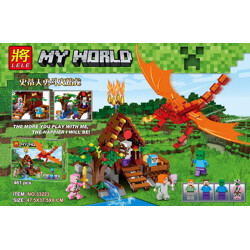 LELE 33223 Minecraft: Steve Brave Fire Dragon