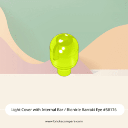 Light Cover with Internal Bar / Bionicle Barraki Eye #58176 - 311-Trans-Bright Green