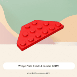 Wedge Plate 3 x 6 Cut Corners #2419 - 21-Red