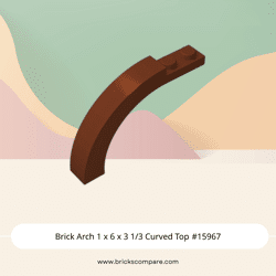 Brick Arch 1 x 6 x 3 1/3 Curved Top #15967 - 192-Reddish Brown