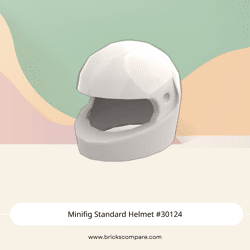 Minifig Standard Helmet #30124 - 1-White