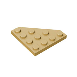 Wedge Plate 4 x 4 Cut Corner #30503 - 5-Tan