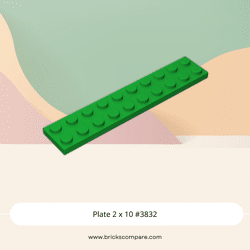 Plate 2 x 10 #3832 - 28-Green