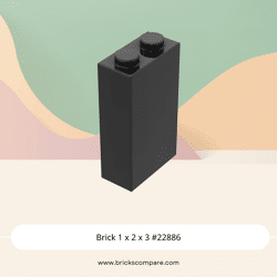 Brick 1 x 2 x 3 #22886 - 26-Black