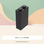 Brick 1 x 2 x 3 #22886 - 26-Black