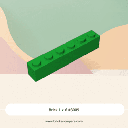 Brick 1 x 6 #3009 - 28-Green