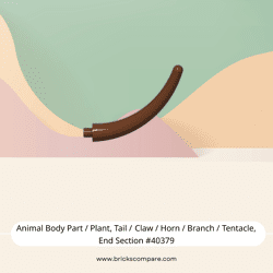 Animal Body Part / Plant, Tail / Claw / Horn / Branch / Tentacle, End Section #40379  - 192-Reddish Brown