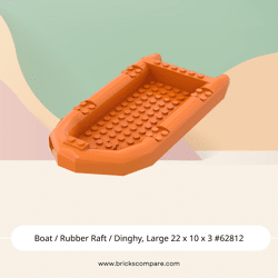 Boat / Rubber Raft / Dinghy, Large 22 x 10 x 3 #62812  - 106-Orange