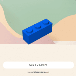 Brick 1 x 3 #3622 - 23-Blue
