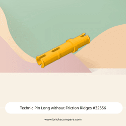 Technic Pin Long without Friction Ridges #32556 - 191-Bright Light Orange