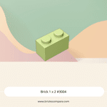 Brick 1 x 2 #3004 - 326-Yellowish Green
