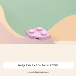 Wedge Plate 2 x 2 Cut Corner #26601  - 222-Bright Pink
