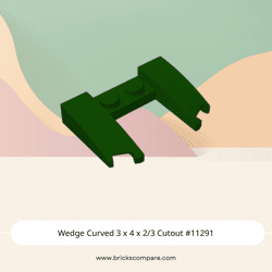 Wedge Curved 3 x 4 x 2/3 Cutout #11291  - 141-Dark Green