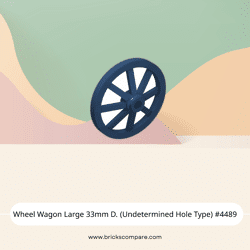 Wheel Wagon Large 33mm D. (Undetermined Hole Type) #4489 - 140-Dark Blue