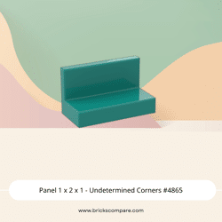 Panel 1 x 2 x 1 - Undetermined Corners #4865  - 107-Dark Turquoise