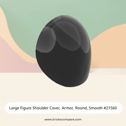 Large Figure Shoulder Cover, Armor, Round, Smooth #21560 - 26-Black