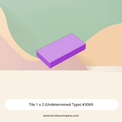 Tile 1 x 2 (Undetermined Type) #3069 - 324-Medium Lavender
