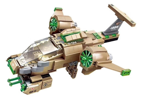 QMAN / ENLIGHTEN / KEEPPLEY 1804-7 Military: 8 combinations of attack fighter aircraft hunting anti-aircraft guns, green-light aircraft, stealth helicopters, heavy artillery combat vehicles, spy aircraft, Orion stormtroopers, laser sniper guns, iron-armed submarines
