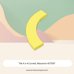 Tile 4 x 4 Curved, Macaroni #27507 - 226-Bright Light Yellow
