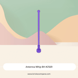 Antenna Whip 8H #2569  - 126-Trans-Purple