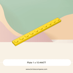 Plate 1 x 10 #4477 - 24-Yellow