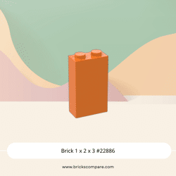 Brick 1 x 2 x 3 #22886 - 106-Orange