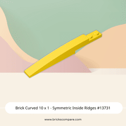 Brick Curved 10 x 1 - Symmetric Inside Ridges #13731  - 24-Yellow