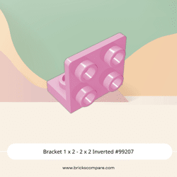 Bracket 1 x 2 - 2 x 2 Inverted #99207  - 222-Bright Pink