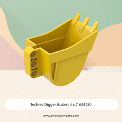 Technic Digger Bucket 4 x 7 #24120 - 24-Yellow