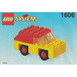 Lego 1606 Red and Yellow Car
