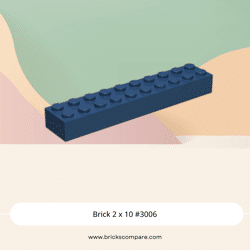 Brick 2 x 10 #3006 - 140-Dark Blue